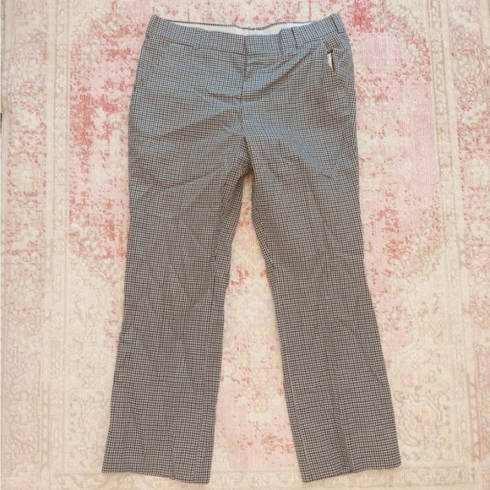 Hibbs, Men’s 1970s Vintage White And Dark Blue Trousers